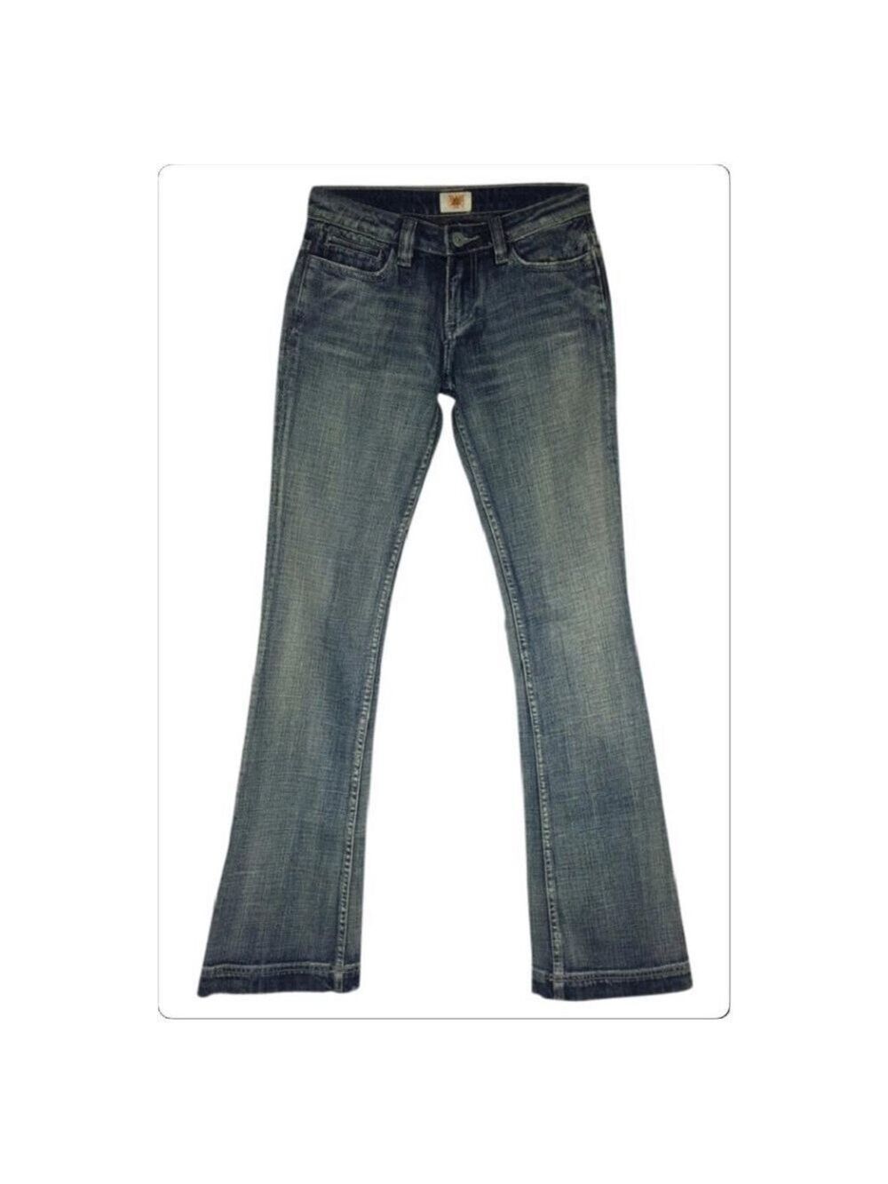 Antik denim distressed faded flare jeans size 25